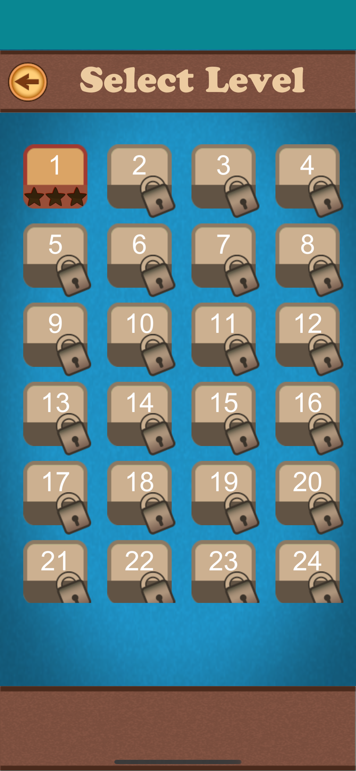 Slide The Ball - Completed level with stars