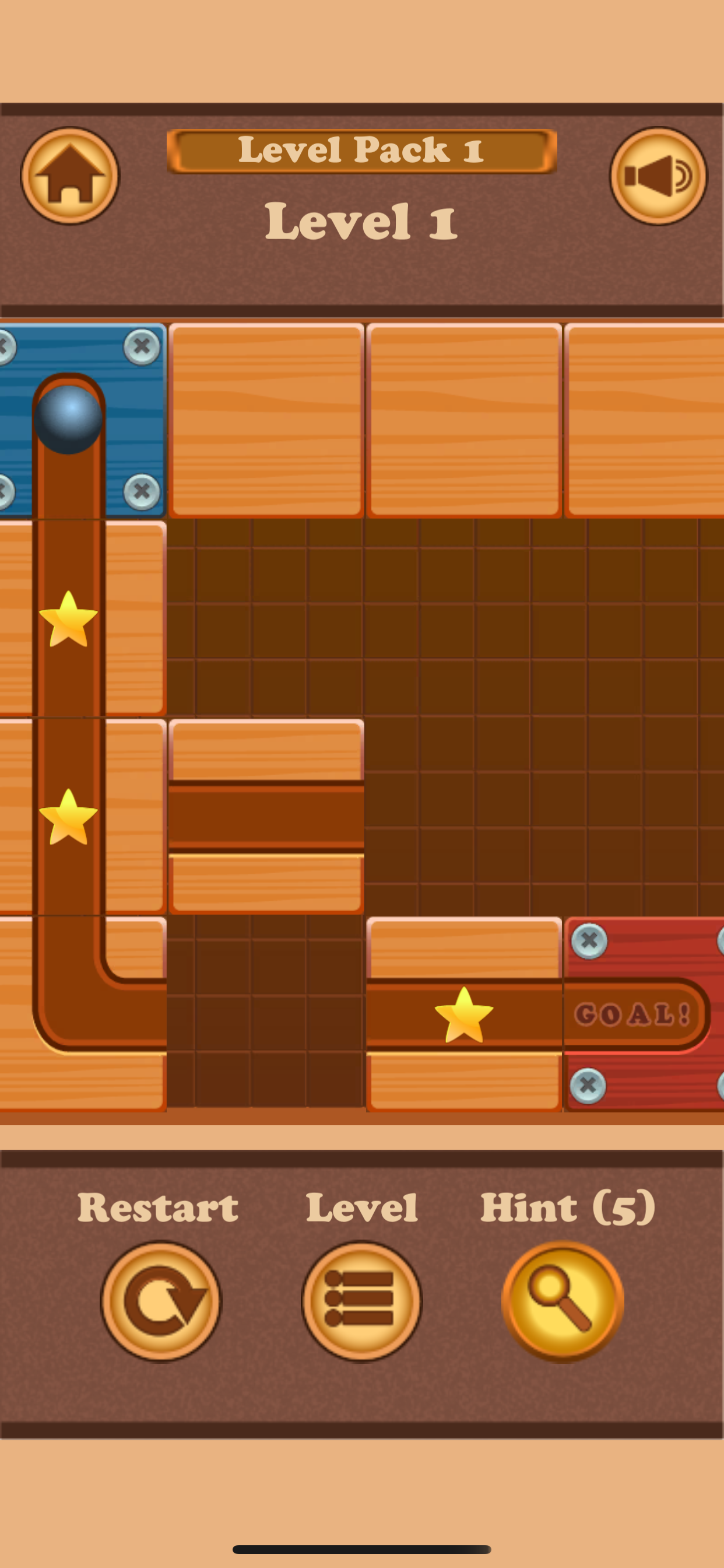 Slide The Ball - Hint feature UI